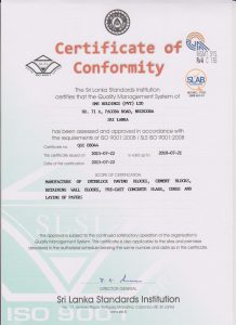 Certificate Of Conformity 2019
